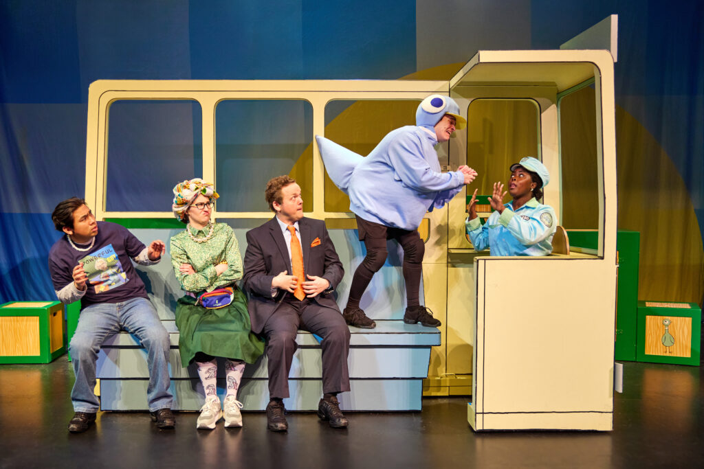 Don't Let the Pigeon Drive The Bus live on stage featuring the Pigeon, Bus Driver, and bus riders
